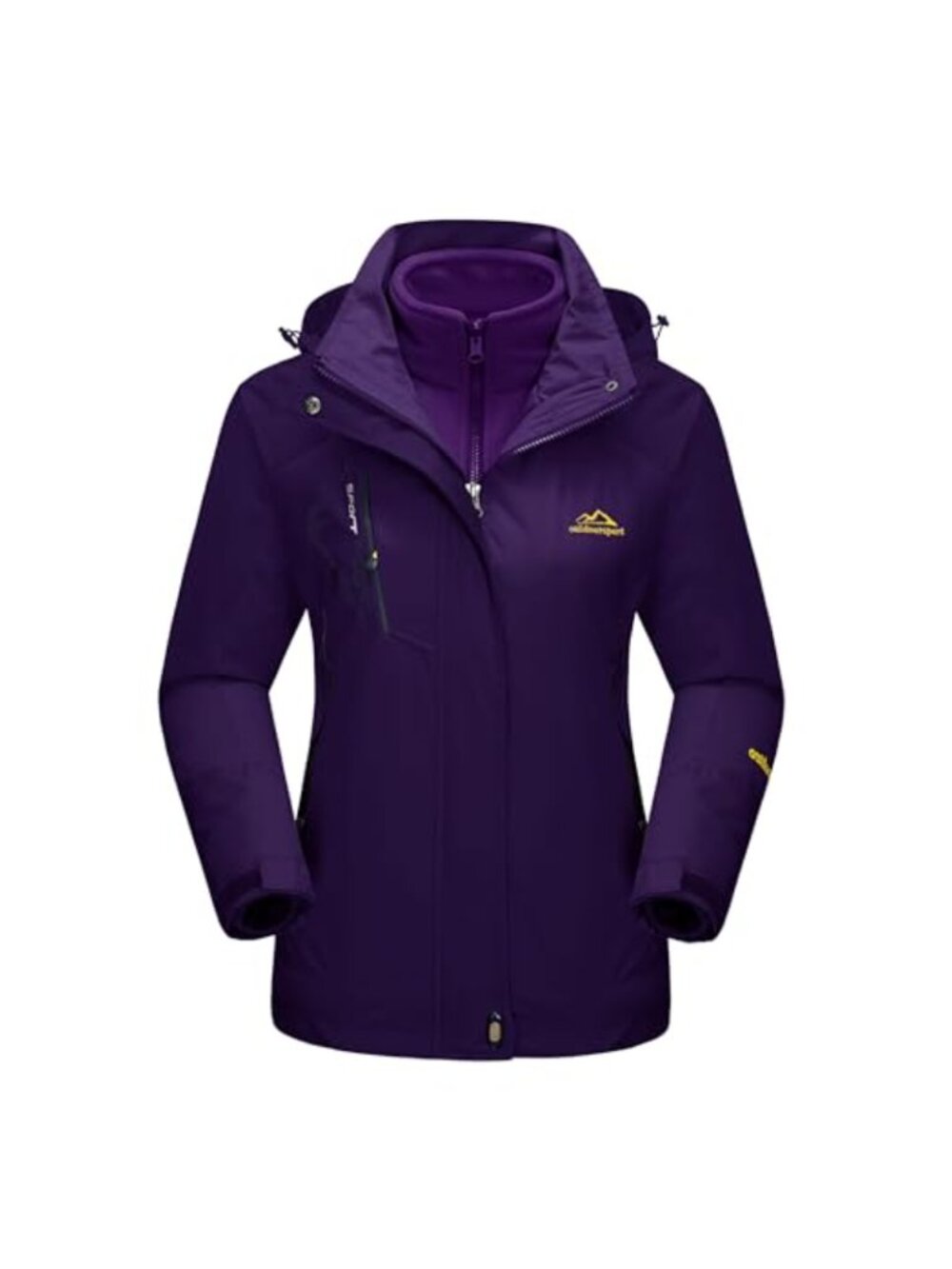 MAGCOMSEN Women's 3-in-1 Waterproof Ski Coat Fleece Lined Winter Jacket